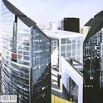 Acrylique sur toile de Paris la Défense par Michelle Auboiron