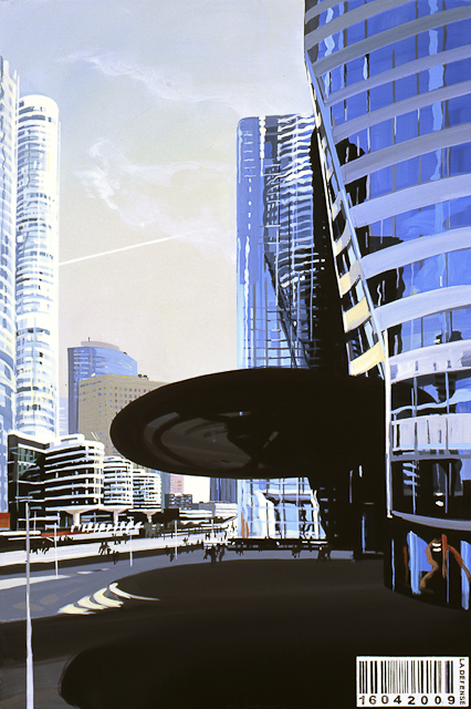 Peinture de Paris la Défense par Michelle Auboiron