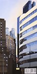 Peinture de Paris la Défense par Michelle Auboiron