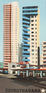 Les tours du Malecon - Toile de Michelle Auboiron