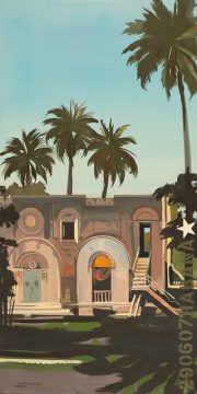 Villa mauresque - Peinture de la Havane par Michelle AUBOIRON