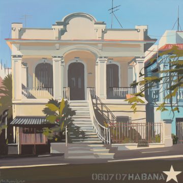 Villa de la Havane - Peinture de Michelle Auboiron