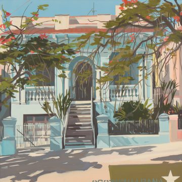 Villa Ã  la Havane - Peinture de Michelle Auboiron