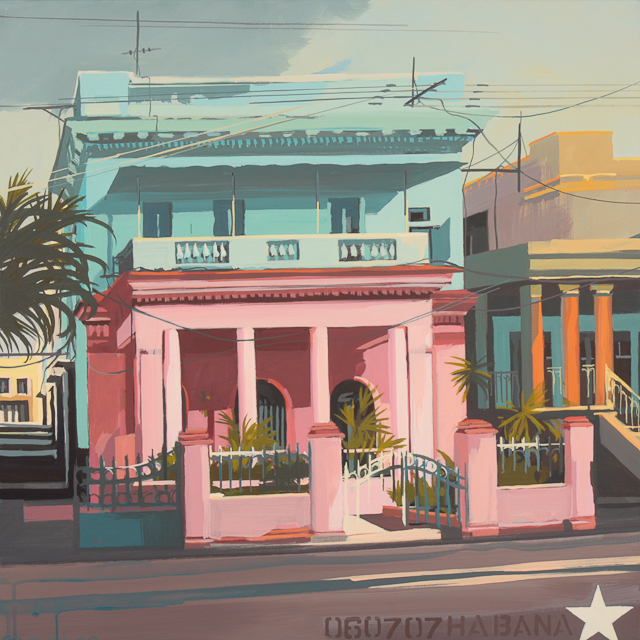 Villas de la Havane - Peinture de Michelle Auboiron