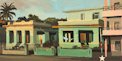 Les maisons vertes - Une peinture de Cuba de Michelle Auboiron