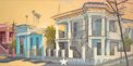 Maisons de la Habana - Tableau de Michelle Auboiron