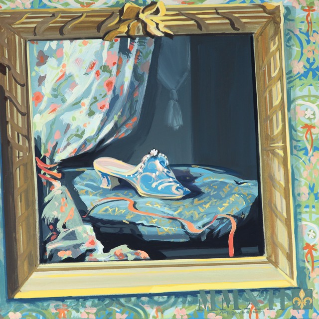 Shopping - Détournement des tableaux officiels du Château de Versailles par Michelle Auboiron