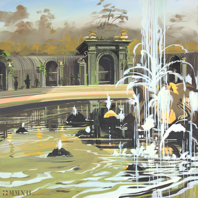 Le Bosquet de l'Encelade - Peinture du Parc du Château de Versailles par Michelle AUBOIRON