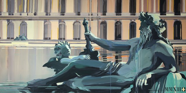 Peinture du Parc de Versailles par Michelle AUBOIRON
