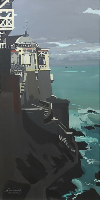 Peinture de Dinard par Michelle Auboiron - Villa au kiosque