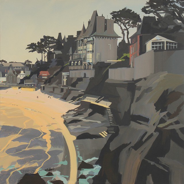 Peinture de la Villa Les Houles Ã  Saint Enogat par Michelle AUBOIRON