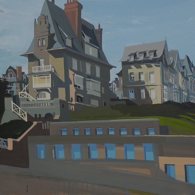 Peinture de la Villa Rosavel Ã  Saint Enogat - Dinard - Bretagne - par Michelle AUBOIRON