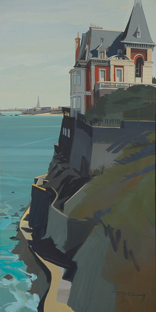 Peinture de Dinard par Michelle Auboiron - Villa Rochebrune