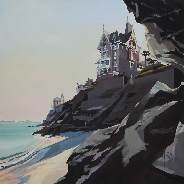 Peinture de Dinard par Michelle Auboiron - Port Salut