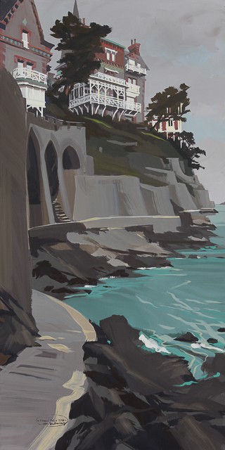 Peinture de Dinard par Michelle Auboiron - Villa la Malouine