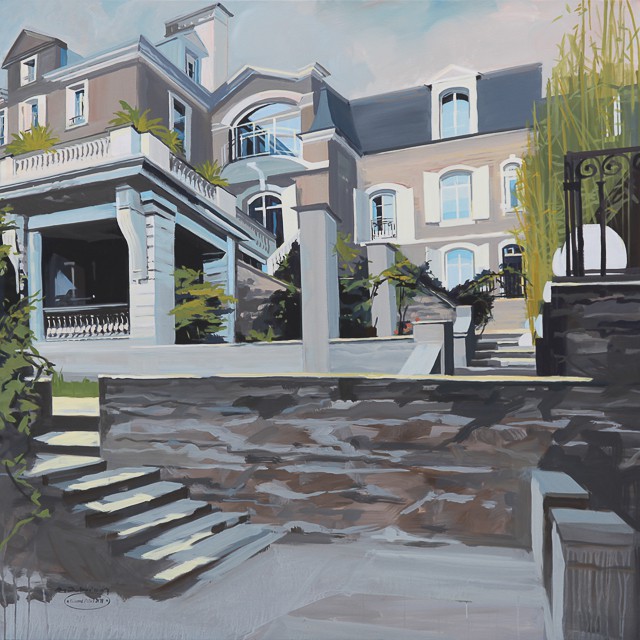 Peinture de la Villa Le Tacon Ã  Dinard par Michelle AUBOIRON