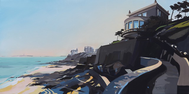 Peinture de la Villa Greystone Ã  Dinard par Michelle Auboiron