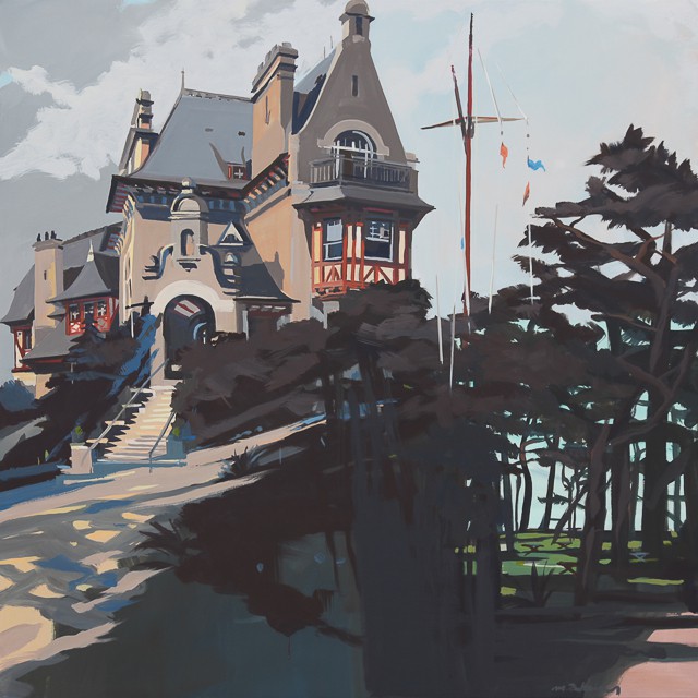 Peinture du Château Richeux Ã  Cancale par Michelle Auboiron