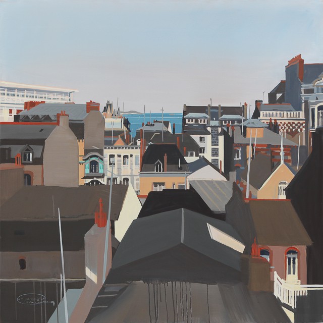 Peinture des toits de Dinard par Michelle AUBOIRON