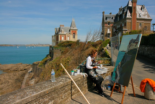 Peinture en direct en Bretagne par Michelle AUBOIRON