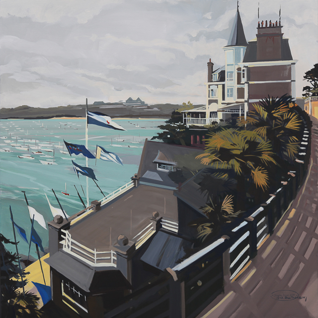 Peinture du Yacht Club Ã  Dinard par Michelle Auboiron