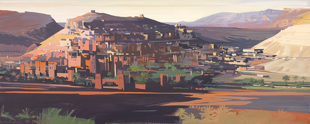 Peinture du Sud marocain par Michelle AUBOIRON