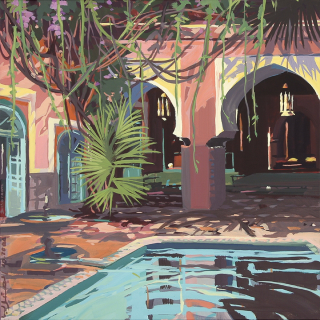 Peinture du Sud marocain par Michelle AUBOIRON 