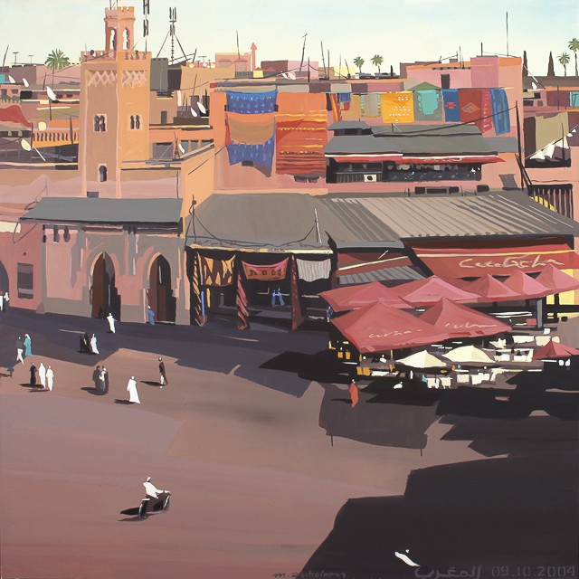 Peinture du Sud marocain par Michelle AUBOIRON