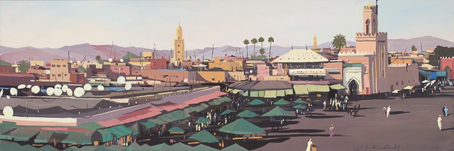 Peinture du Sud marocain par Michelle AUBOIRON