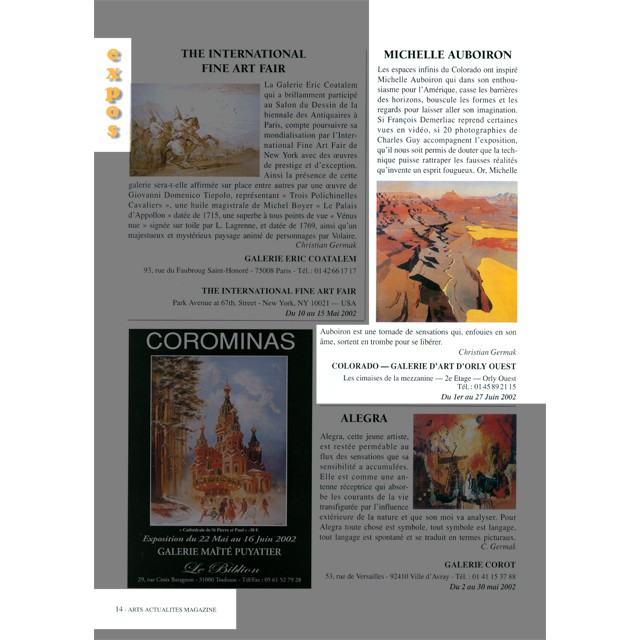 Michelle-Auboiron - Presse - Arts Actualités Magazine