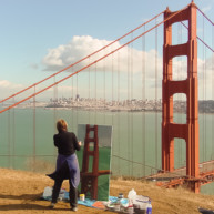 Michelle-Auboiron-Bridges-of-Fame-peinture-live-New-York-San-Francisco-2003- thumbnail