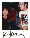 Michelle Auboiron avec Keith Haring à Paris en 1986