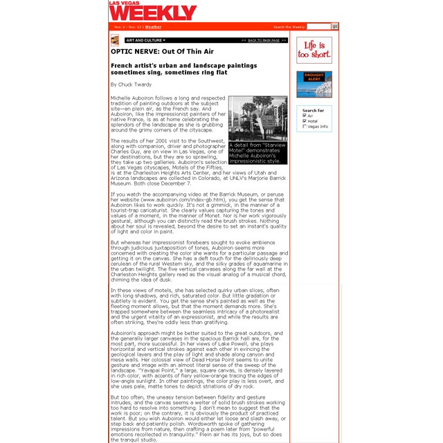 Michelle-Auboiron - Presse - Las Vegas Weekly - Navada - USA