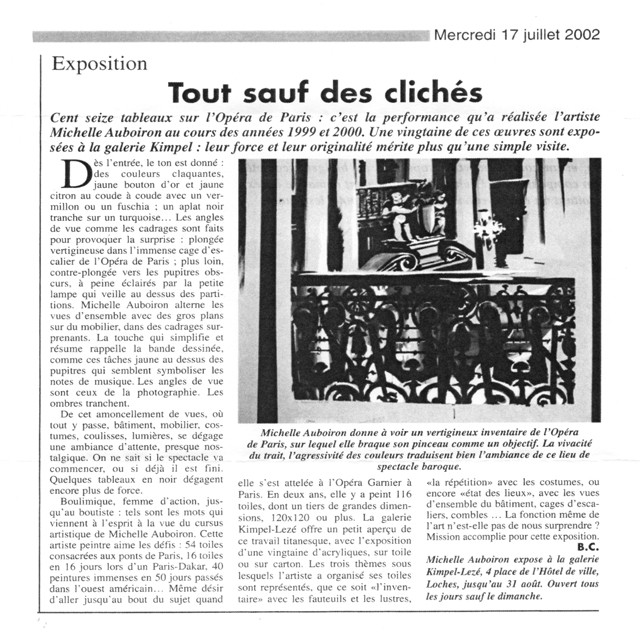 Michelle-Auboiron - Presse - La Nouvelle République