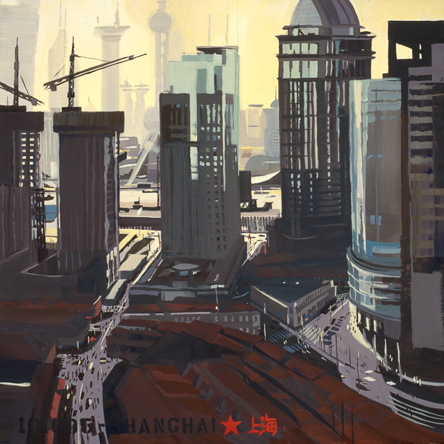 Peinture de Shanghai par Michelle AUBOIRON 