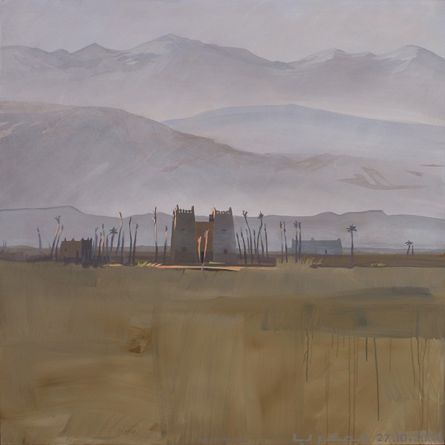 Peinture du Sud marocain par Michelle AUBOIRON