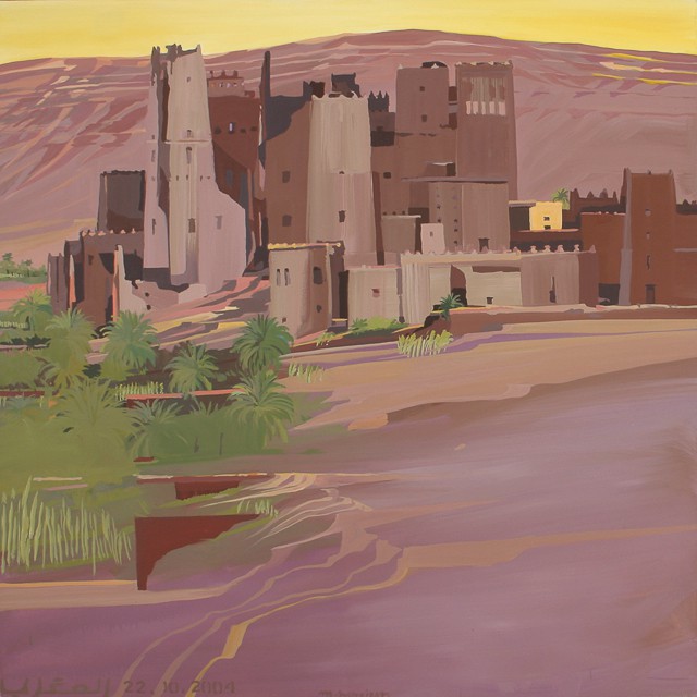 Peinture du Sud marocain par Michelle AUBOIRON