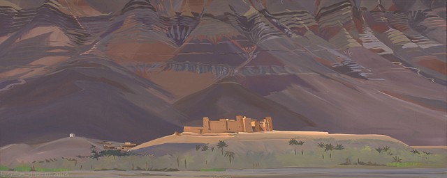 Peinture du Sud marocain par Michelle AUBOIRON