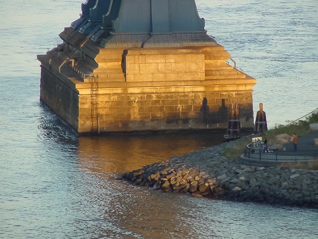 Peinture live des ponts américains de New York et San Francisco par Michelle Auboiron