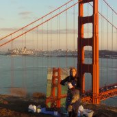 Michelle-Auboiron-Bridges-of-Fame-peinture-live-New-York-San-Francisco-2003--5 thumbnail