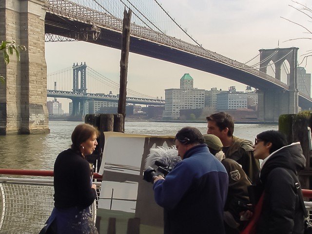 Peinture live des ponts américains de New York et San Francisco par Michelle Auboiron