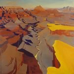 Peinture du Grand Canyon par Michelle Auboiron - Lyell Butte