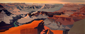 Peinture du Grand Canyon par Michelle Auboiron