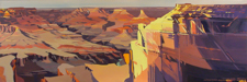 Peinture de l'Ouest américain par Michelle Auboiron - Grand Canyon - Arizona - Mohave Point