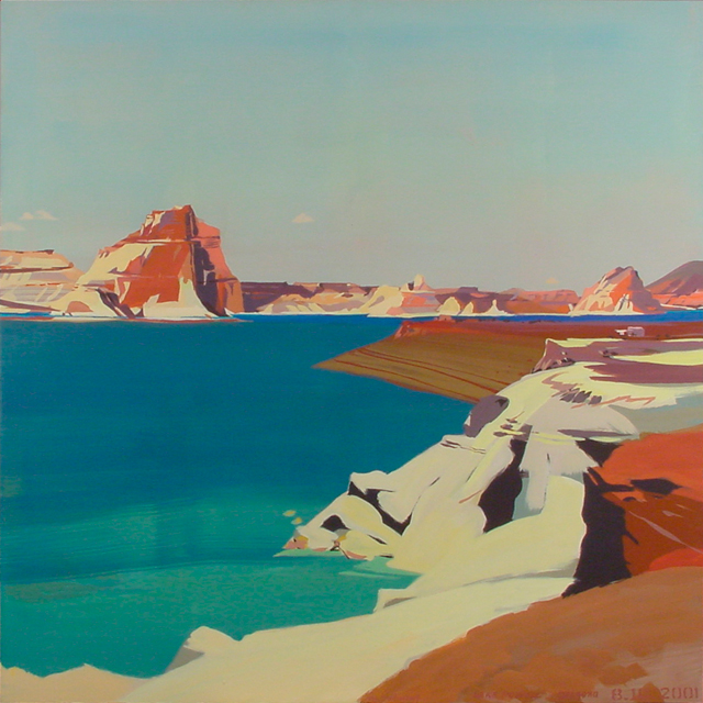 Peinture de l'Ouest américain par Michelle Auboiron - Lake Powell - Utah