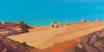 Peinture de l'Ouest américain par Michelle Auboiron - Delicate Arch - Arches National Park - Moab - Utah