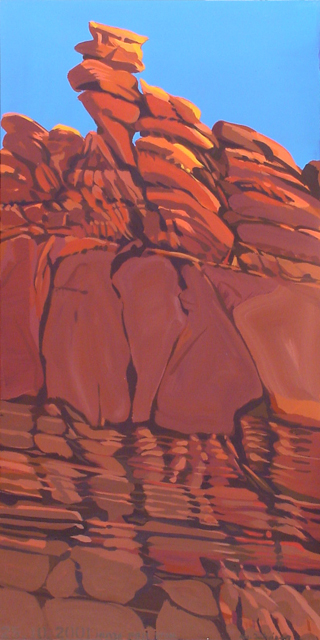 Peinture de l'Ouest américain par Michelle Auboiron - Hurra Pass - Moab - Utah