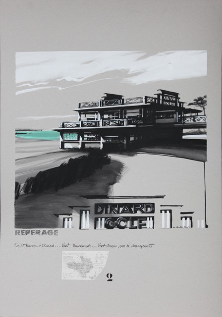 Le Golf de Dinard Ã  Saint Briac - Peinture de Dinard par Michelle Auboiron - Acrylique sur carton 100 x 70 cm