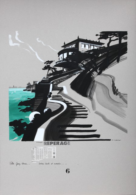 Villa Greystone - Peinture de Dinard par Michelle Auboiron - Acrylique sur carton 100 x 70 cm