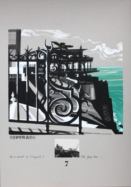 Villa Greystone - Peinture de Dinard par Michelle Auboiron - Acrylique sur carton 100 x 70 cm